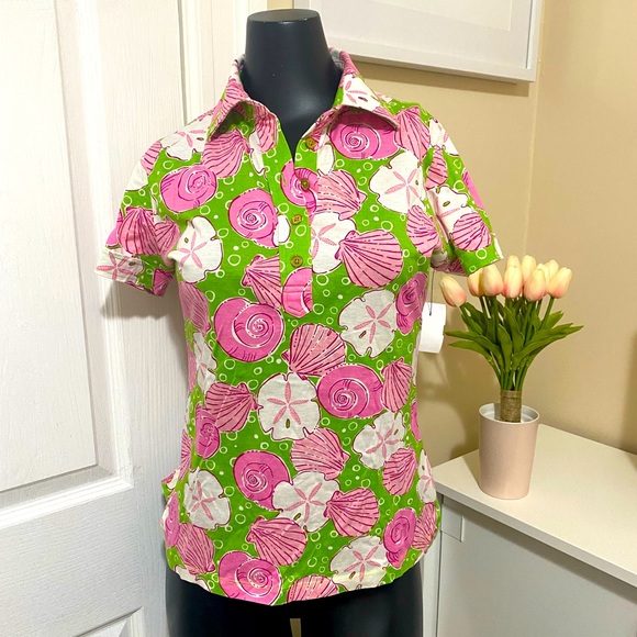 Lilly Pulitzer Floral Polo Shirt - Picture 1 of 2